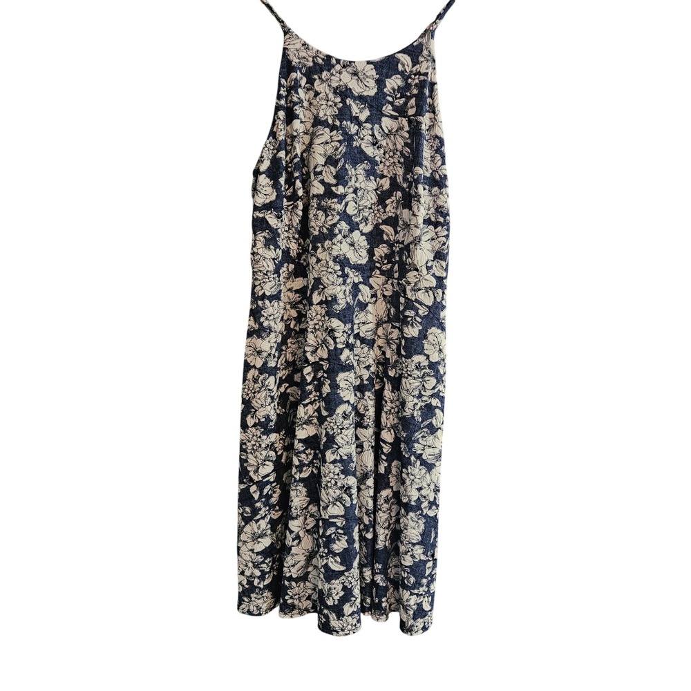Fortune & Ivy Floral Dress Sleeveless Blue‎ White Cottagecore Plus Size 1X